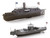 Model Kit USS Monitor and USS Merrimack Ironclad Warships Battle of the Ironclads Challenging Difficulty Steel Model by Metal Earth ICX231