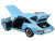 Porsche 911 Carrera 2 7 RS Gulf Blue with Black Stripes and Wheels 1/18 Model Car Autoart 78032