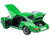 Porsche 911 Carrera 2 7 RS Viper Green with Black Stripes and Wheels 1/18 Model Car Autoart 78034