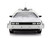 DMC DeLorean Time Machine Brushed Metal Frost Version with Lights Back to the Future 1985 Movie Hollywood Rides Series 1/24 Diecast Model Car Jada 36145