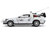 DMC DeLorean Time Machine Brushed Metal Frost Version with Lights Back to the Future 1985 Movie Hollywood Rides Series 1/24 Diecast Model Car Jada 36145