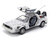 DMC DeLorean Time Machine Brushed Metal Frost Version with Lights Back to the Future 1985 Movie Hollywood Rides Series 1/24 Diecast Model Car Jada 36145