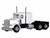 Peterbilt Long Tractor White 1/87 (HO) Plastic Model Car Promotex 025284W
