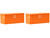 Mobile Offices Orange Set of 2 pieces 1/87 HO Plastic Model Herpa 053600-004OR