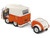 1950 Volkswagen Kool Kombi Van with Trailer Orange and White 1/18 Diecast Model Car Solido S1810902