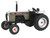 White 2 88 2WD Open Station Tractor Brushed Metal with Red Stripes 1/64 Diecast Model SpecCast SCT967
