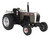 White 2 88 2WD Open Station Tractor Brushed Metal with Red Stripes 1/64 Diecast Model SpecCast SCT967