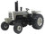 White 2255 Open Station Tractor Brushed Metal with White Stripes 1/64 Diecast Model SpecCast SCT974