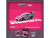 Porsche 935 K3V Bisimoto Gray Metallic with Pink Hood and Top with Tarmac Cards Hobby64 Series 1/64 Diecast Model Tarmac Works T64-079-K3V