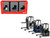 Forklifts with Trailer Bumper 3 Piece Set 1/87 (HO) Plastic Models Promotex 053860SET