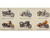 Harley Davidson Motorcycles 6 piece Set Series 44 1/18 Diecast Models by Maisto