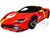 Ferrari SF90 Stradale Assetto Fiorano #50 Red with Black Top and Yellow Stripes Race Play Series 1/18 Diecast Model Car Bburago 16021RD