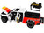 2024 Toyota Tacoma TRD Off Road Edition Pickup Truck White and Red with TRD Stripes with Sunroof and Wheel Rack Limited Edition to 2400 pieces Worldwide 1/24 Diecast Model Car H08778-MJS01