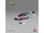Mitsubishi Lancer Evolution X Varis RHD Right Hand Drive Light Blue with Black Top and Orange Stripes 1/64 Diecast Model Car CM Model CM64-EVOX-01