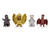Set of 4 Diecast Figures Godzilla Franchise Metalfigs Series Jada 36699