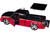 2006 Chevrolet Silverado Custom Pickup Truck Red Metallic and Black with Silver Stripes Die Cast Collection Series 1/25 Diecast Model Car Motormax 79039-RDBK