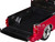 2006 Chevrolet Silverado Custom Pickup Truck Red Metallic and Black with Silver Stripes Die Cast Collection Series 1/25 Diecast Model Car Motormax 79039-RDBK
