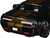 2018 Dodge Challenger SRT Hellcat Widebody Matt Black with Gold Stripes and Graphics Midnight Eclipse Series 1/24 Diecast Model Car Motormax 79201BK