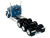 Peterbilt 589 3 Axel Day Cab Blue Metallic 1/87 (HO) Plastic Model Car HO Logistics HL-589062