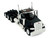 Peterbilt 589 3 Axel Day Cab Black 1/87 (HO) Plastic Model Car HO Logistics HL-589092
