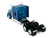 Kenworth W990 with Stand Up Sleeper Cab Blue Metallic 1/87 (HO) Plastic Model Car HO Logistics HL-990065