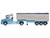 Scania T Cab Truck RHD Right Hand Drive with Covered Dump Trailer Tinnelly White with Blue Graphics 1/148 (N) Scale Diecast Model Car Oxford Diecast NTCAB005