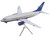 Boeing 737 500 Commercial Aircraft United Airlines Classic 737 Series N936UA Gray with Blue Tail Gemini 200 Series 1/200 Diecast Model Airplane GeminiJets G2UAL312