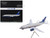 Boeing 737 500 Commercial Aircraft United Airlines Classic 737 Series N936UA Gray with Blue Tail Gemini 200 Series 1/200 Diecast Model Airplane GeminiJets G2UAL312
