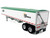 Covered Grain Trailer White with Green Tarp SunGlo Cargill 1/87 (HO) Plastic Model Car HO Logistics HL-463
