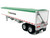 Covered Grain Trailer White with Green Tarp Nutrena Feeds 1/87 (HO) Plastic Model Car HO Logistics HL-464