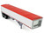 Covered Grain Trailer White with Red Tarp 1/87 (HO) Plastic Model Car HO Logistics HL-468