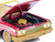 1963 Chevrolet Impala Lowrider Michael Heralda Special Edition Red Metallic with Cream Top and Interior with Gold Graphics Hobby Exclusive Series 1/64 Diecast Model Car Greenlight GL-2020001