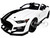 Ford Mustang Shelby GT500 Oxford White with Black Stripes 1/18 Model Car Autoart 73095