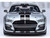 Ford Mustang Shelby GT500 Iconic Silver Metallic with Black Stripes 1/18 Model Car Autoart 73096