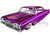 1964 Chevrolet Impala SS Lowrider Candy Purple with Graphics and White Interior Lowriders Maisto Design Series 1/26 Diecast Model Car Maisto 32547-PUR
