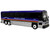 2001 MCI D4000 Coach Bus Gray Line of Alaska Dark Blue with Stripes Vintage Bus & Motorcoach Collection Limited Edition to 504 pieces Worldwide 1/87 (HO) Diecast Model Iconic Replicas 87-0621