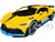 Bugatti Divo Yellow Metallic with Carbon and Blue Accents Special Edition 1/24 Diecast Model Car Maisto 31526y