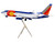Boeing 737 700 Commercial Aircraft with Flaps Down Configuration Southwest Airlines Colorado One N230WN White and Blue Gemini 200 Series 1/200 Diecast Model Airplane GeminiJets G2SWA460F