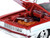 1964 Chevrolet Biscayne Lowrider Silver Metallic and Red Two Tone California Lowriders Series 7 1/64 Diecast Model Car Greenlight 63080B
