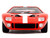 Ford GT40 MK1 Red with White Stripes and Graphics Pink Slips Series 1/18 Diecast Model Car Jada 36381