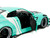 Nissan GT R R35 Liberty Walk Body Kit 2 0 RHD Right Hand Drive Light Blue with Black Hood and White Stripes Pink Slips Series 1/18 Diecast Model Car Jada 36382