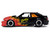 1989 Ford Mustang GT Black with Red Flame Graphics and Chester Cheetah Diecast Figure Cheetos Flamin Hot Hollywood Rides Series 1/24 Diecast Model Car Jada JA36255