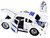 1959 Volkswagen Drag Beetle White with Graphics and R2 D2 Figure Star Wars Franchise Hollywood Rides Series 1/24 Diecast Model Car Jada 36912