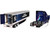 Freightliner Fifth Generation Cascadia Raised Roof Sleeper & 53 Utility Trailer with Skirts Midnight Blue 1/64 Diecast Model DCP/First Gear 60-1999