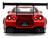 Nissan GT R R35 Liberty Walk Body Kit 2 0 RHD Right Hand Drive Red Metallic with Carbon Hood Pink Slips Series 1/18 Diecast Model Car Jada 36465