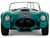 Shelby Cobra 427 MKII Teal Metallic with Gray Stripes Pink Slips Series 1/18 Diecast Model Car Jada 36467