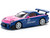 Mazda RX 7 RE Amemiya Widebody RHD Right Hand Drive Blue with Pink Hood and Stripes 1/64 Diecast Model Car Pop Race PR640240