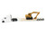 Peterbilt 579 Tractor White with Lowboy Trailer and CAT 315C Excavator Yellow 1/87 (HO) Diecast Model Diecast Masters 84423