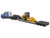 Kenworth T880 Tractor Blue Metallic with Lowboy Trailer and CAT Padfoot Roller Yellow 1/87 (HO) Diecast Model Diecast Masters 84424