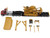 Kenworth T880 Day Cab Red and Trail King TK120 Lowboy Trailer with CAT Caterpillar D11R Dozer and Components Load Transport Series 1/50 Diecast Model Diecast Masters 85787